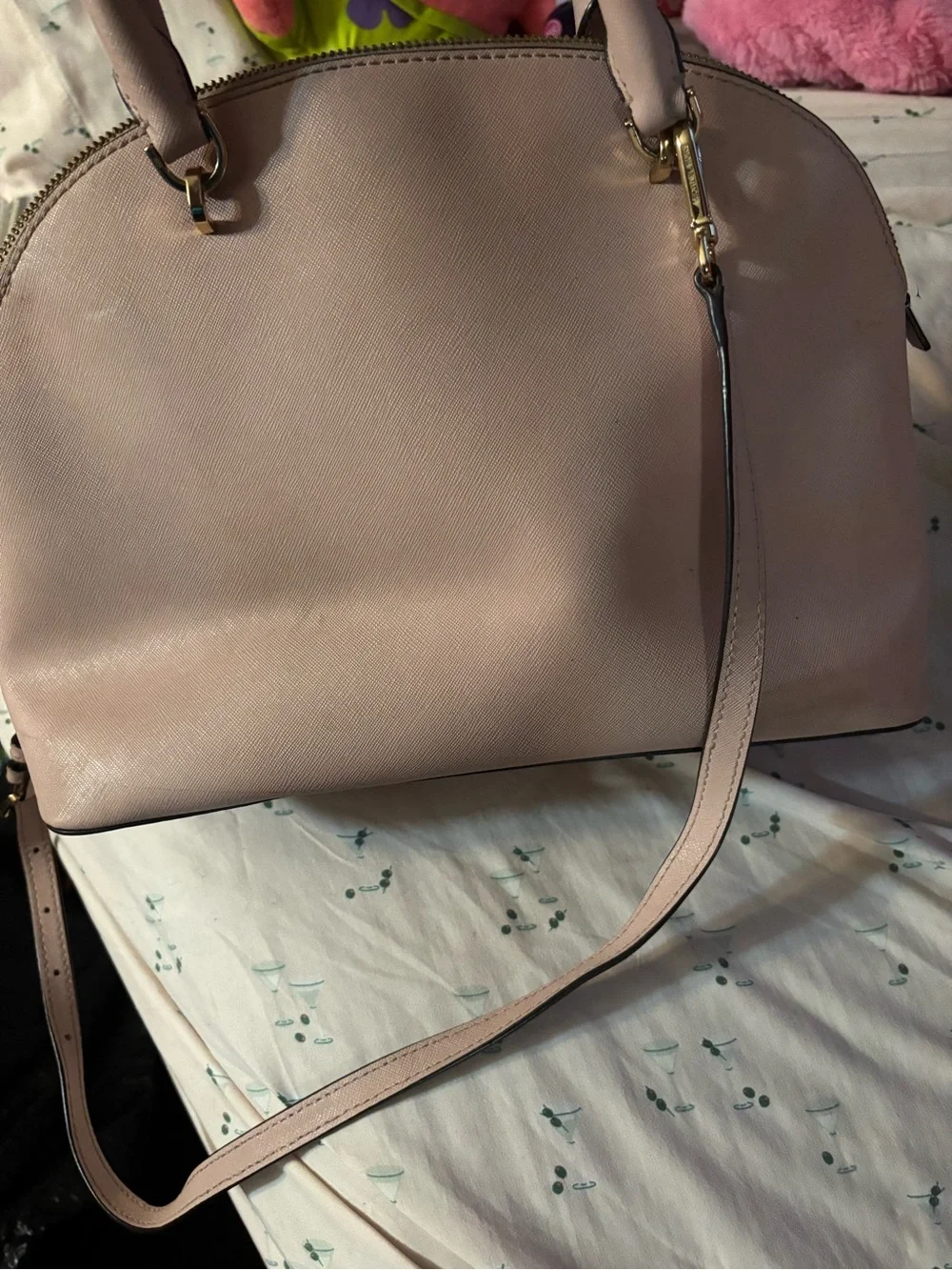 Michael Kors Blush Saffiano Dome Satchel